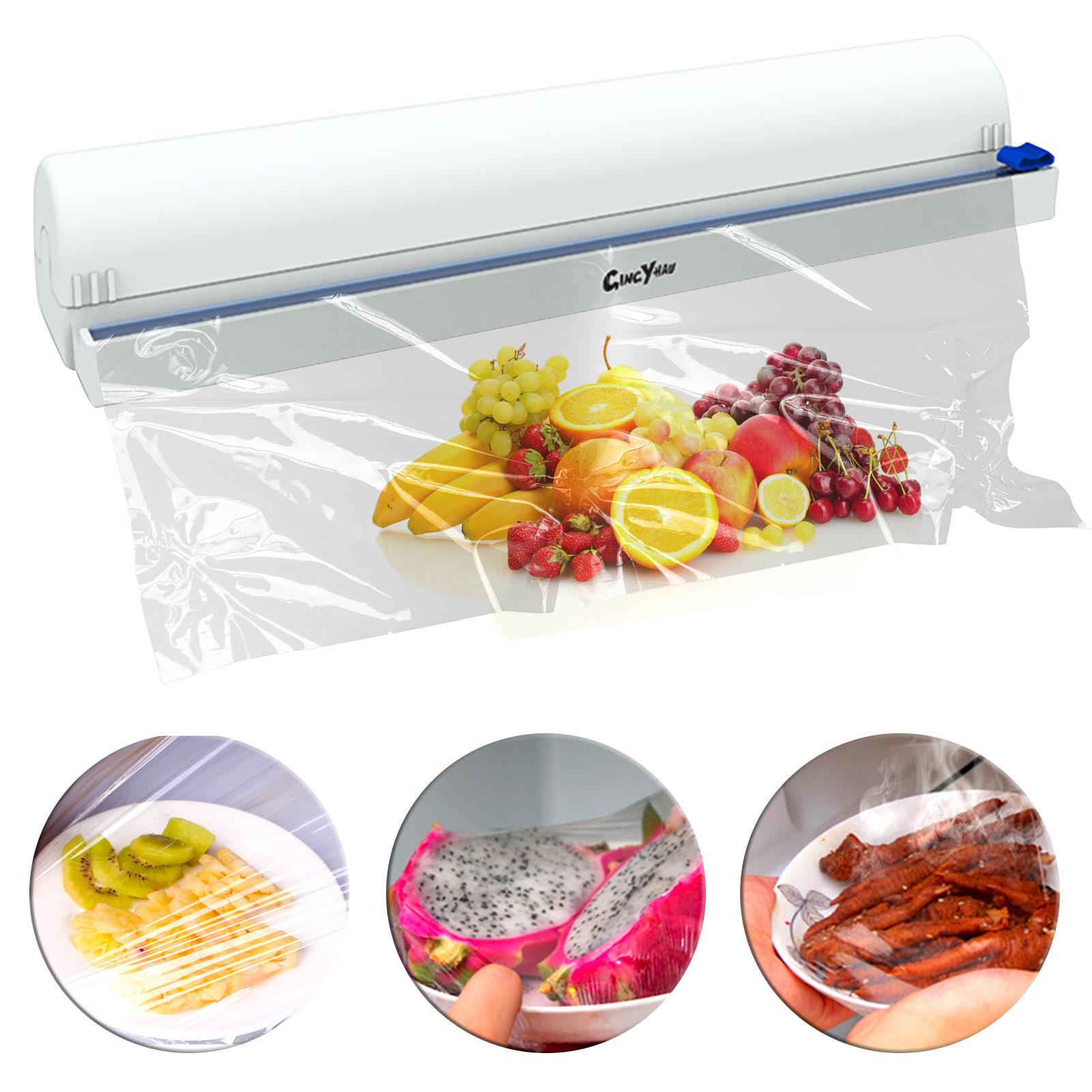 Máy cắt màng bọc thực phẩm với dao cắt trượt hai chiều có thể cắt nhanh chóng và gọn gàng