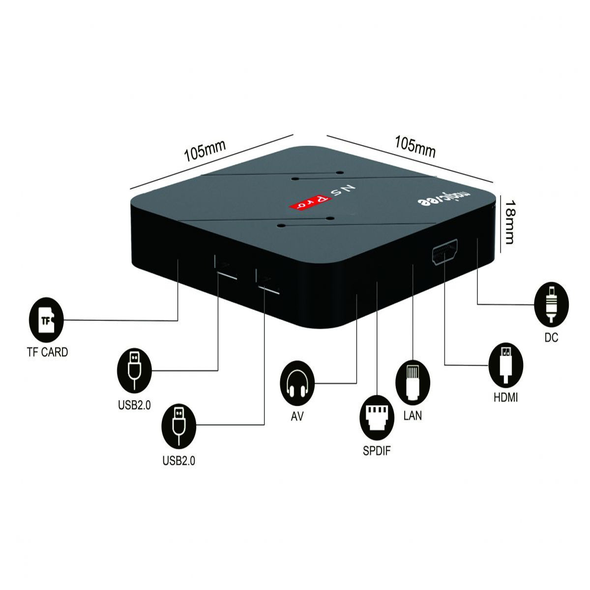 Magicsee box N5 pro Ram 4G bluetooth, Android 11, wifi kép 2 băng tần, cài sẵn ứng dụng xem truyền hình cáp, phim HD miễn phí vĩnh viễn - Hàng Nhập Khẩu