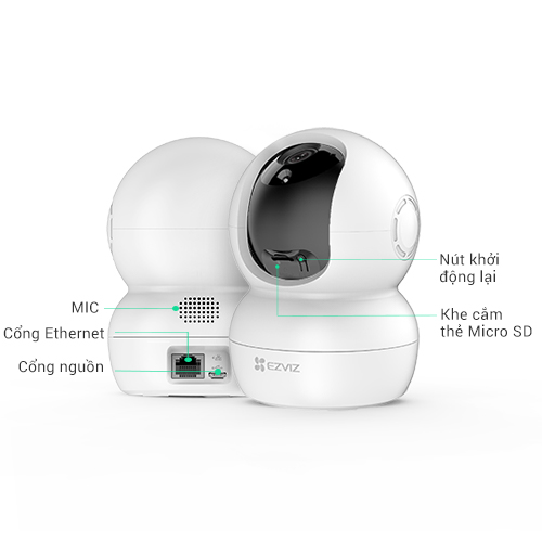 Camera WI-FI EZVIZ TY2 Trong Nhà, Quay 360 Độ, FHD 1080P, Đàm Thoại 2 Chiều--Hàng Chính Hãng