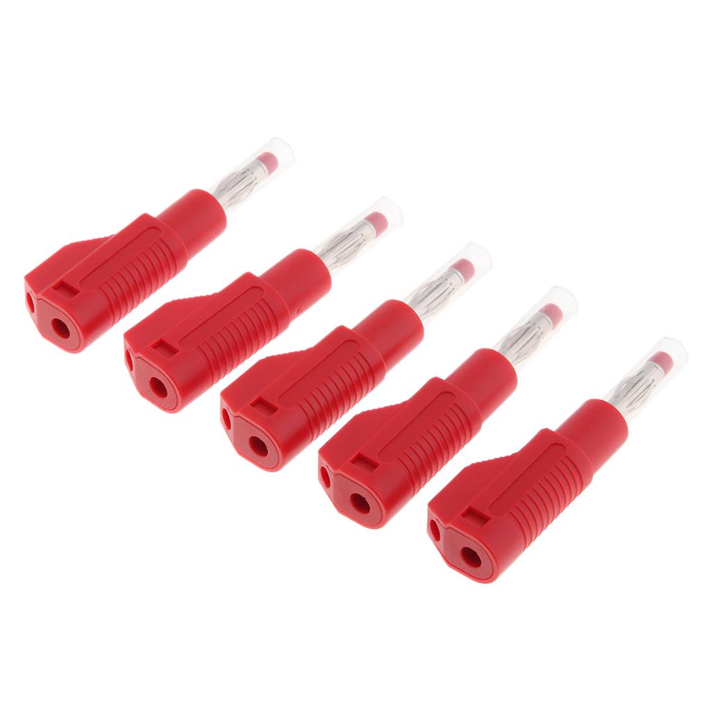 5Pieces 4mm Banana Plug For Test Probes Instrument Meter Connector