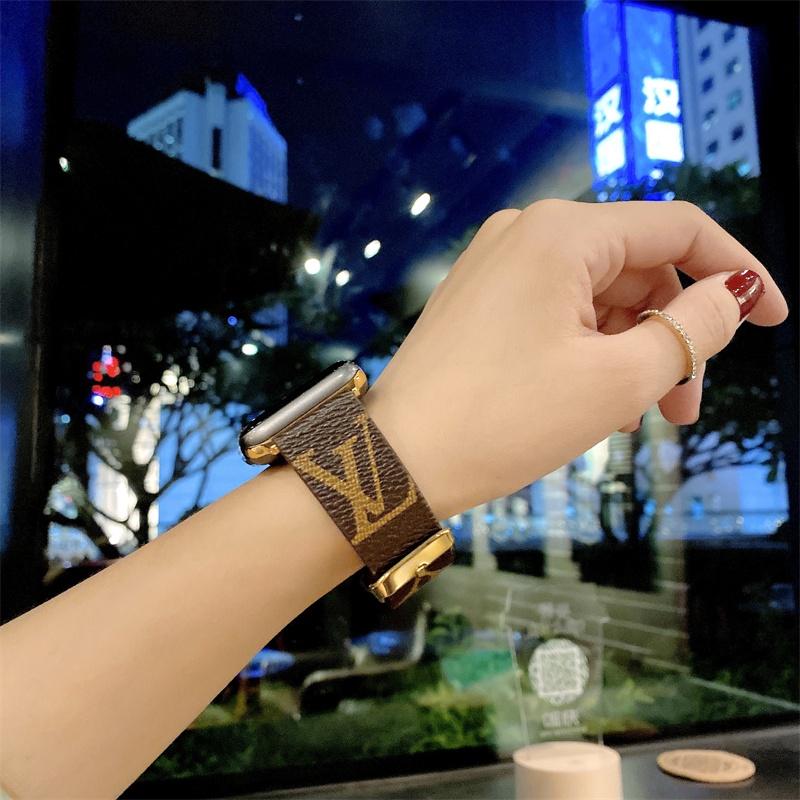 Dây đeo bằng da thay thế cho đồng hồ thông minh iWatch Series 6 Se 5 4 3 2 1 Apple 38mm 40mm 42mm 44mm