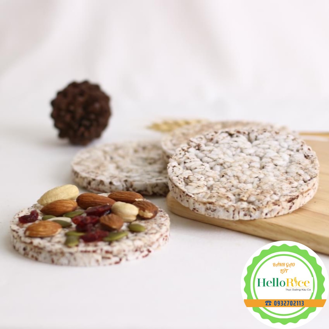 Bánh gạo lứt nguyên hạt - túi 500g  - ăn kiêng, healthy, giảm cân, tiểu đường