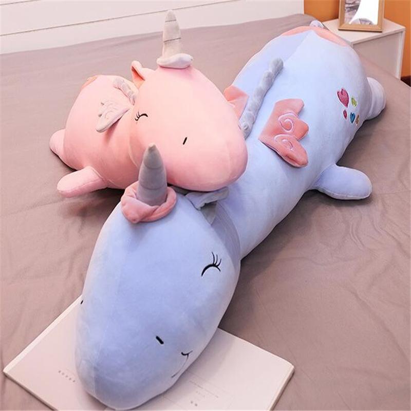 60Cm Phát Sáng Đèn LED Kỳ Lân Búp Bê Siêu Mềm Sang Trọng Đồ Chơi Giường Gối Dài Gối Ngủ Cho Trẻ Lớn Bé Gái Búp Bê Cao Cấp chất Lượng Quà Tặng Cho Trẻ Em