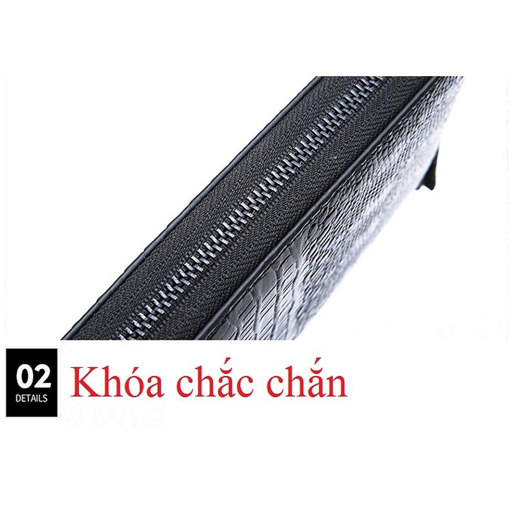 Ví nam cao cấp nhiều ngăn da PU 1716