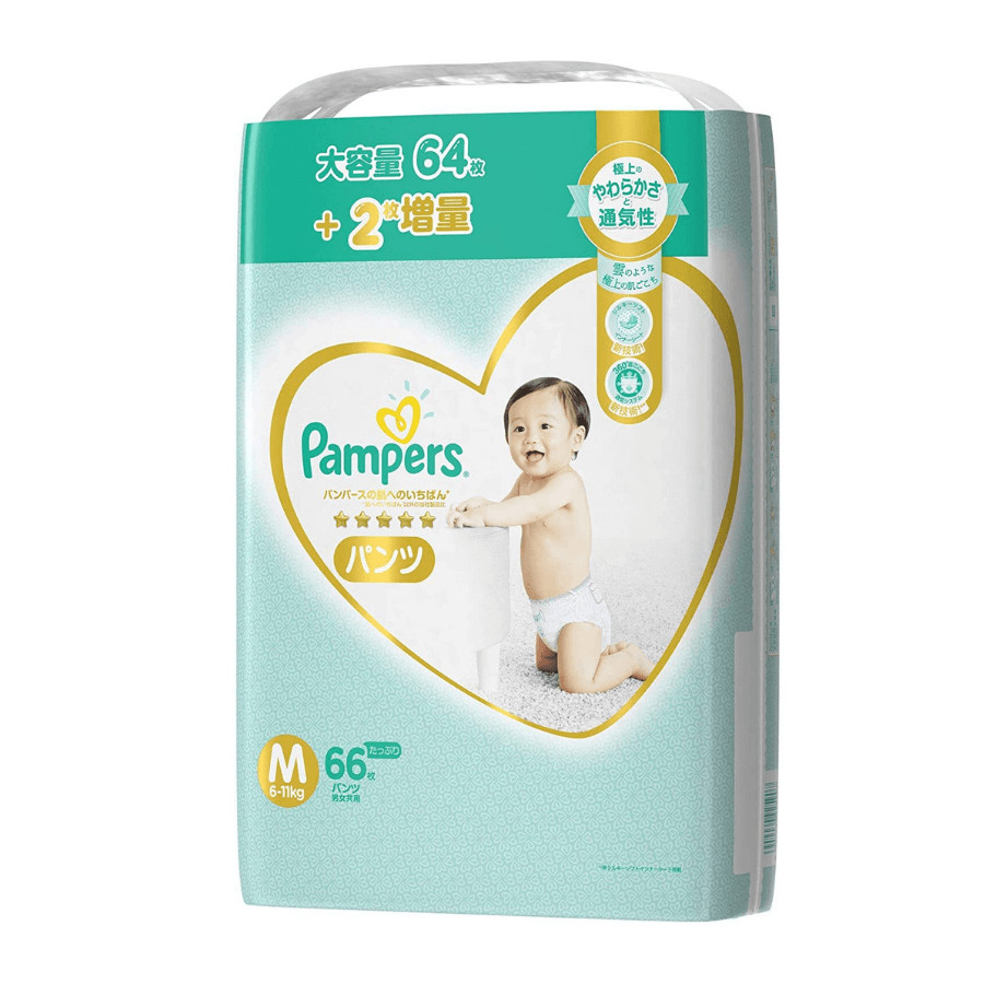 Bỉm - Tã quần Pampers Premium New size M 66 miếng (Cho bé 6~11kg)