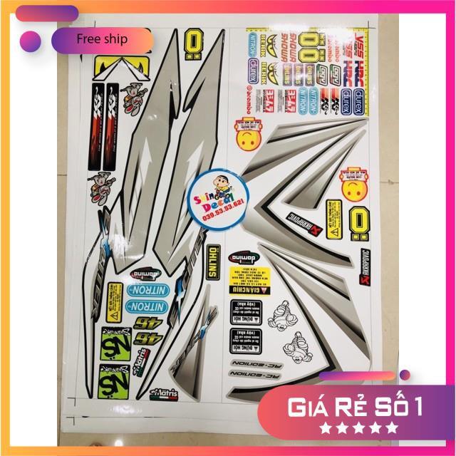 Tem rời dành cho Exciter 2010 xám bạc