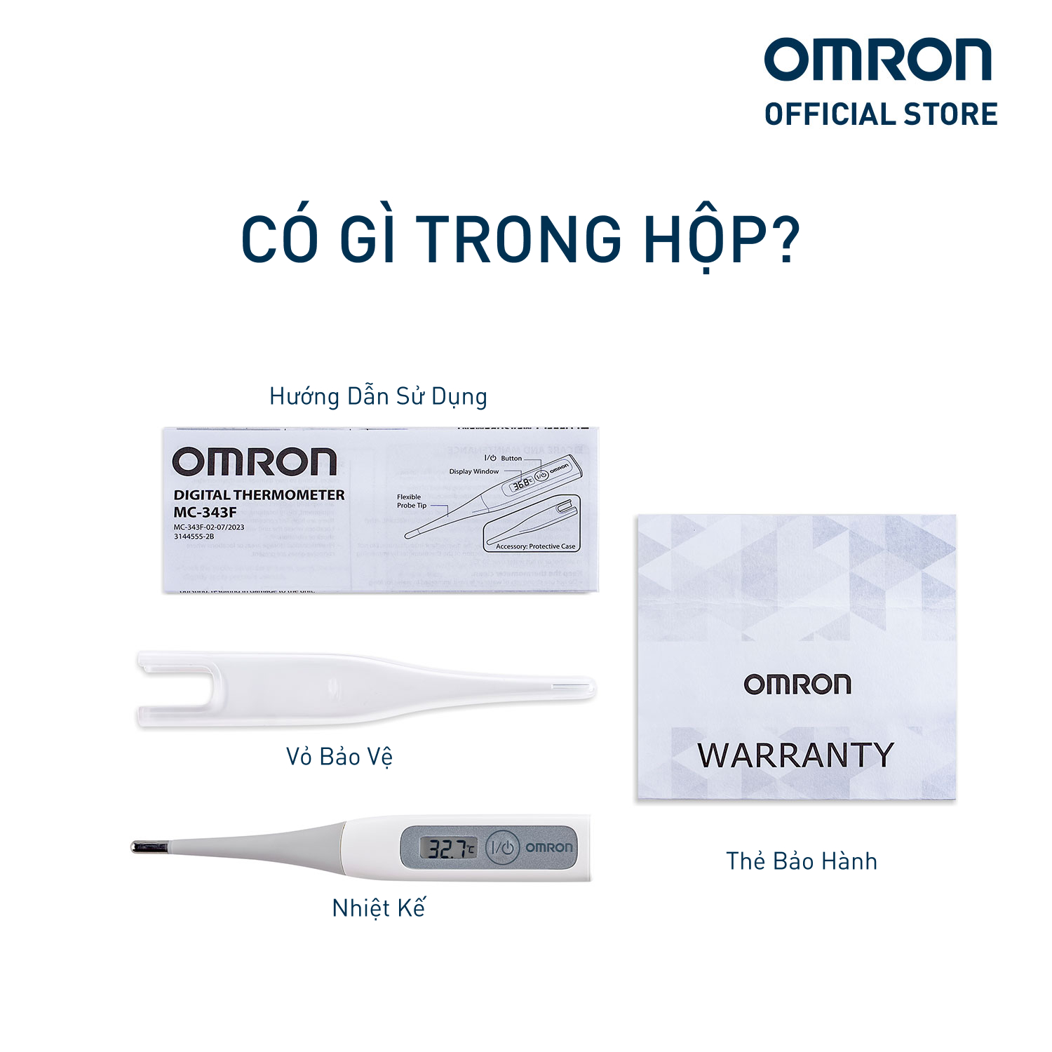 Bảo hành 2 Năm - Nhiệt kế điện tử Omron MC-343F