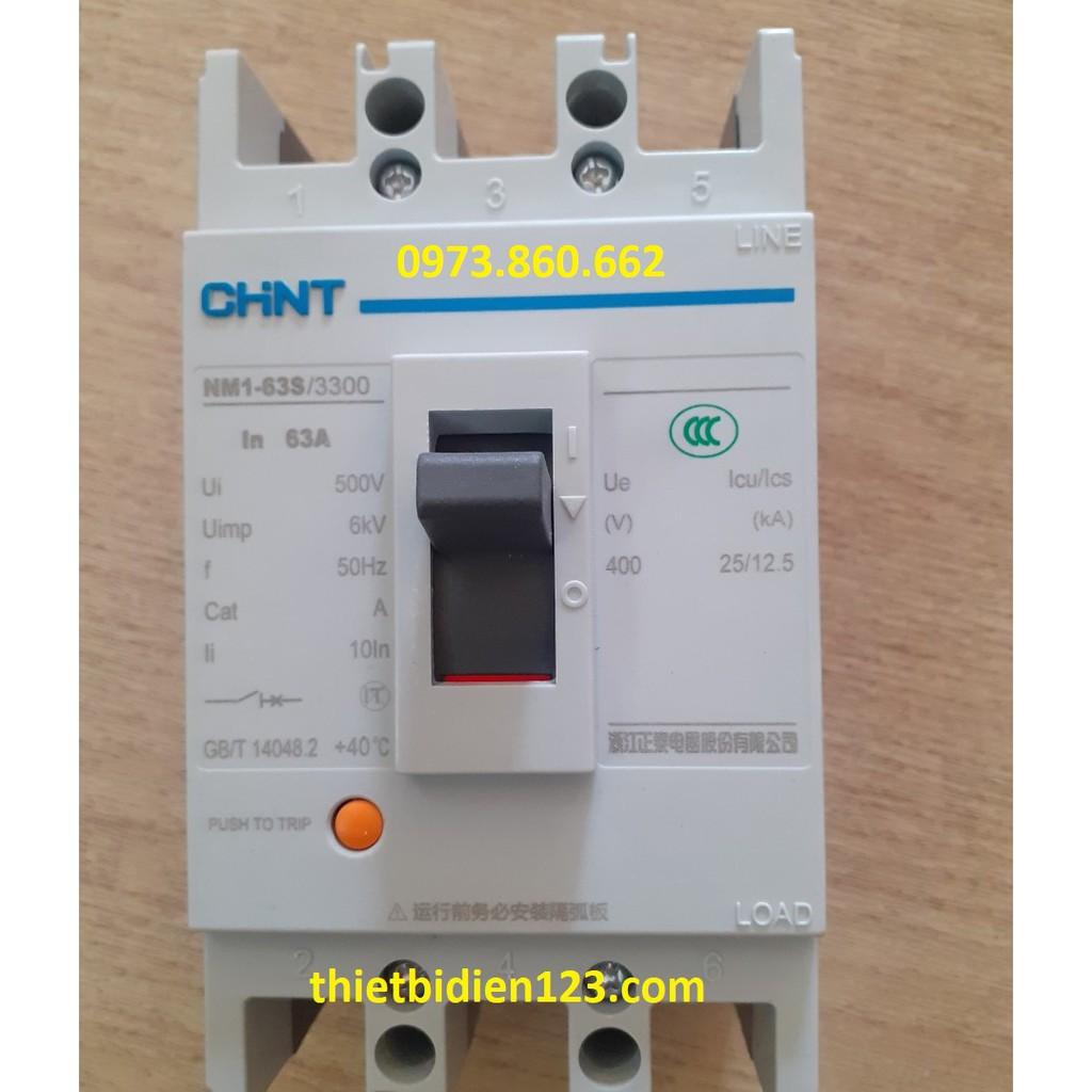 APTOMAT CHINT MCCB 3P/4P 63A - NM1-63S - Attomat khối 3 pha 63A