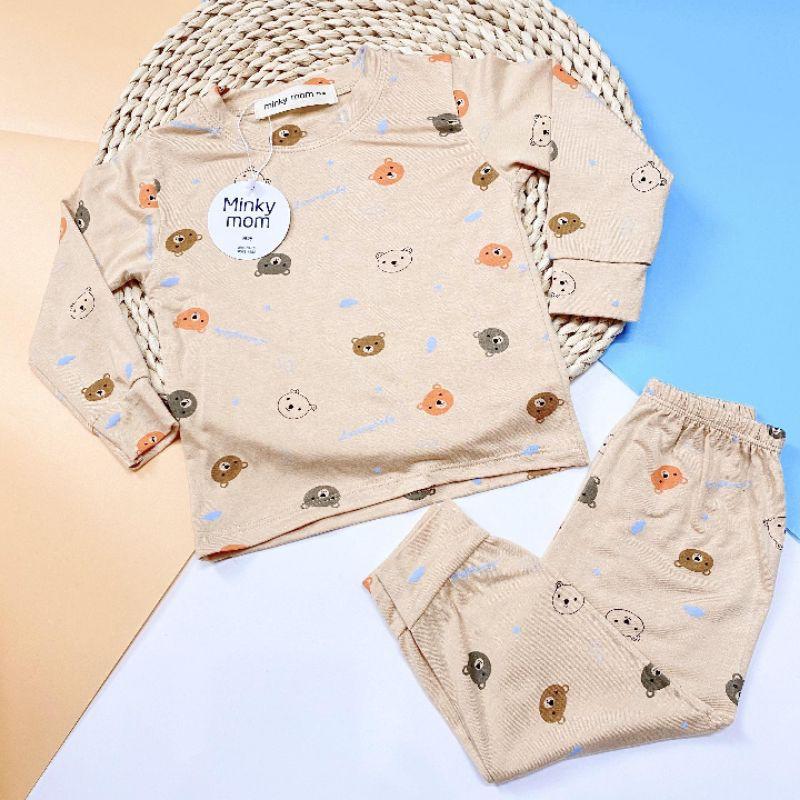 Bộ dài tay họa tiết gấu cho bé