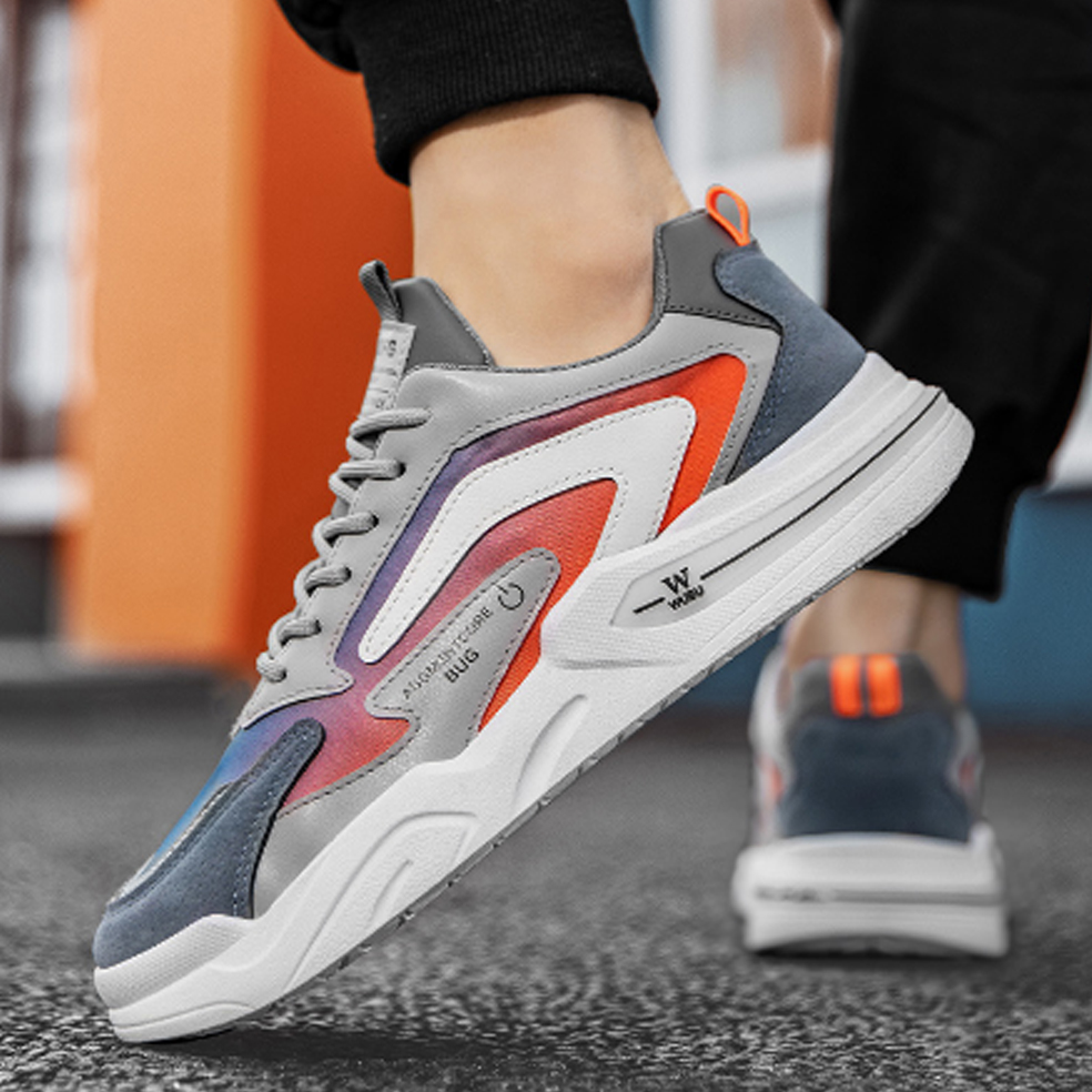 Giày thể thao nam, giày sneaker nam Màu Cá tính Cao Cấp BEE GEE GNA1003