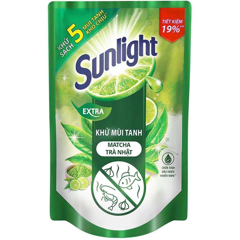 COMBO 3 Túi Nước rửa chén Sunlight Trà xanh Túi 750gx3