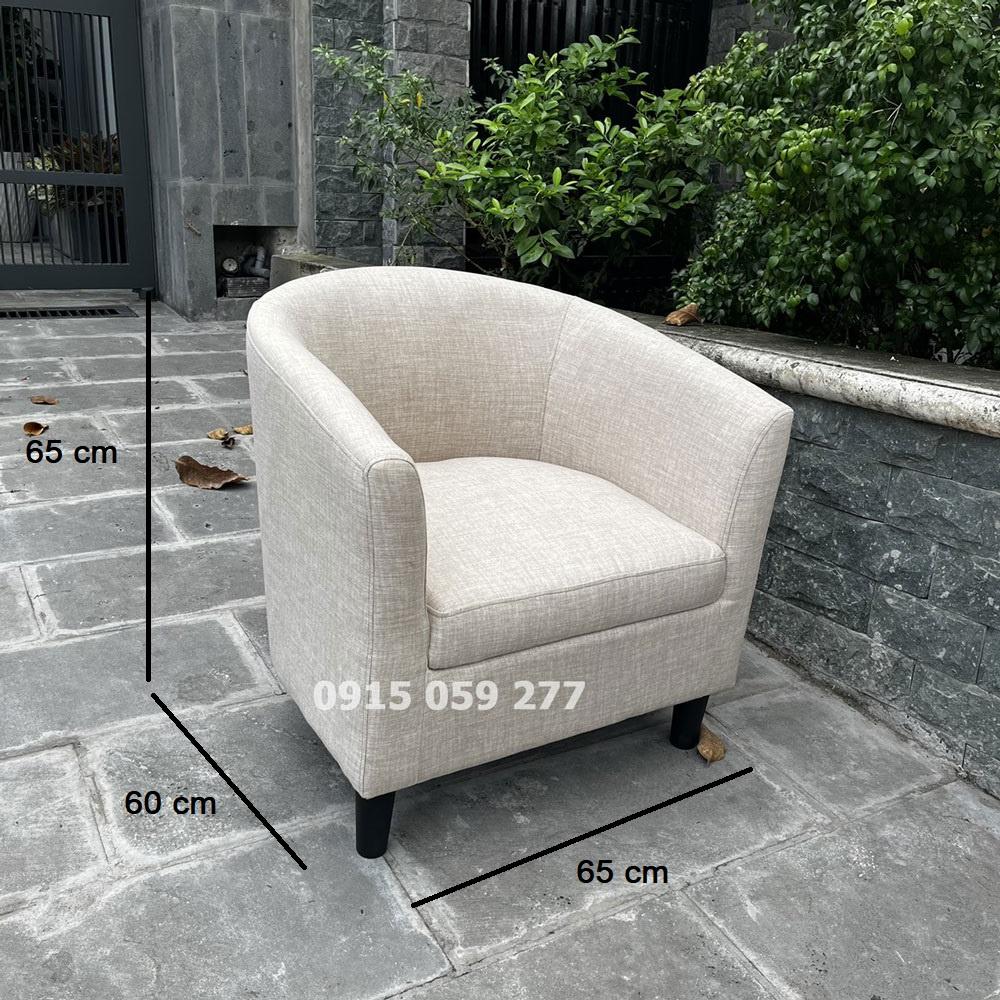 Ghế sofa mini thư giản cho một người ngồi màu trắng kem cao cấp 65*60*65cm giao hàng toàn quốc