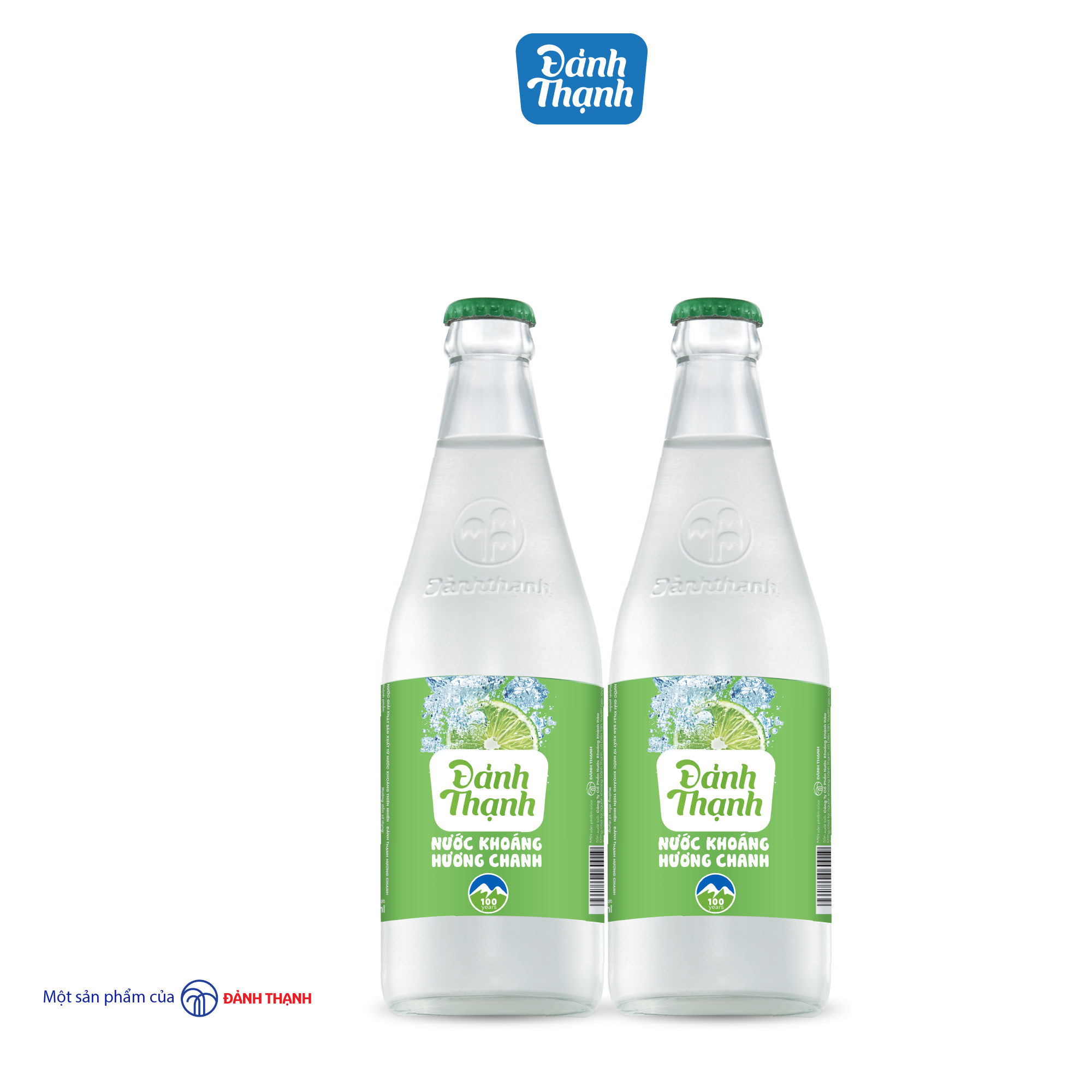 Thùng 12 chai Nước Khoáng Thiên Nhiên Có Ga Đảnh Thạnh Khoáng Chanh chai thủy tinh 430ml