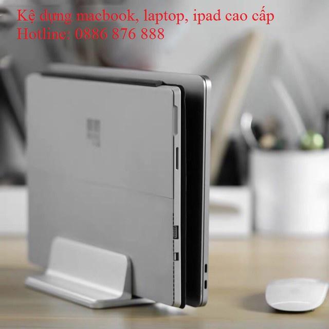 ️ Giá Đỡ Dựng Đứng Gọn Gàng, Chắc Chắn Cho Laptop, Macbook, iPad Bằng Hợp Kim Nhôm Nguyên Khối, Điều Chỉnh Được Độ Rộng