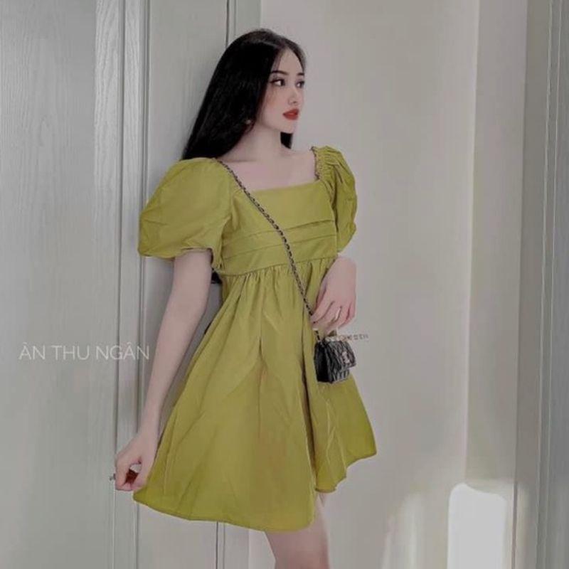 ĐẦM BABY DOLL BIGSIZE NƠ LƯNG ĐỦ MÀU