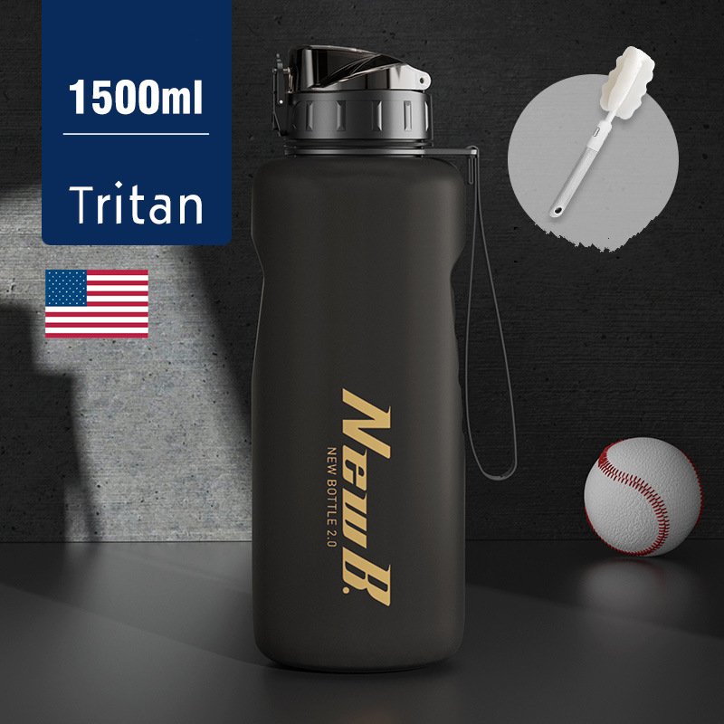 Bình Nước Thể Thao Quai Xách Tritan NewB 1500ml Cao Cấp - tặng cọ vệ sinh
