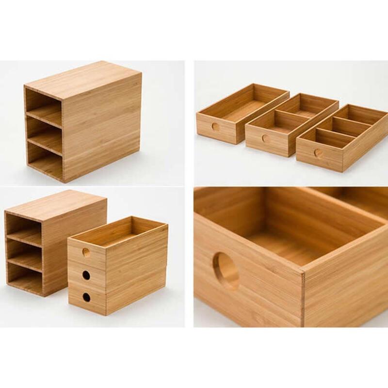 Hộp đựng đồ dùng để bàn bằng gỗ TACHI.DEOR-023 | D22 x R11.5 x C17.5cm | Hộp gỗ đựng văn phòng phẩm | Hộp đựng mỹ phẩm