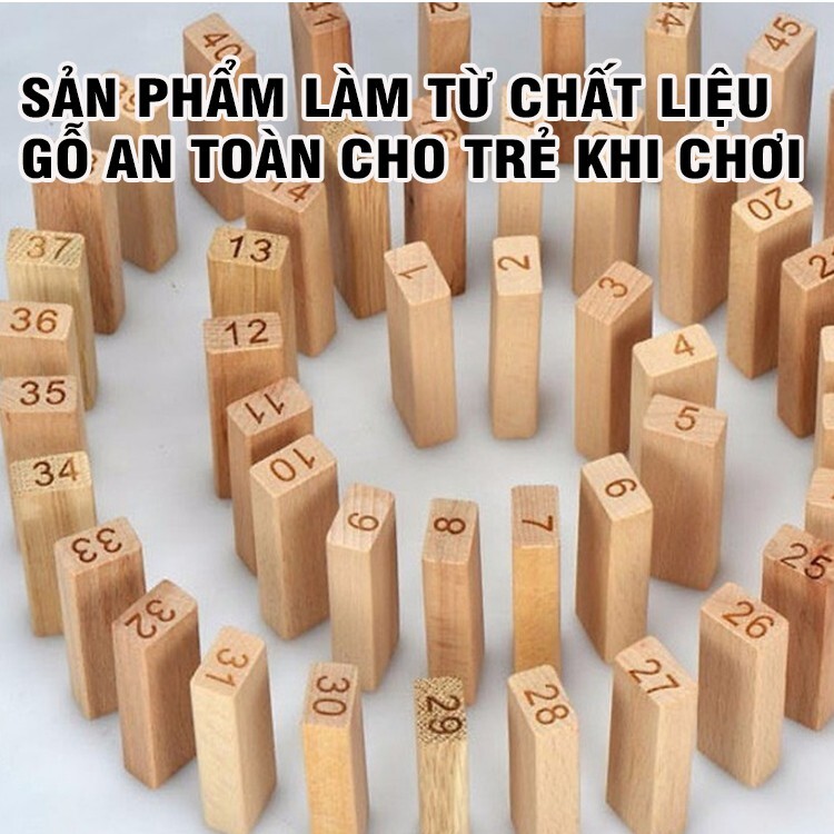 Đồ Chơi Gỗ Đồ Chơi Rút Gỗ 48 Thanh Size To Nặng 01 Kg