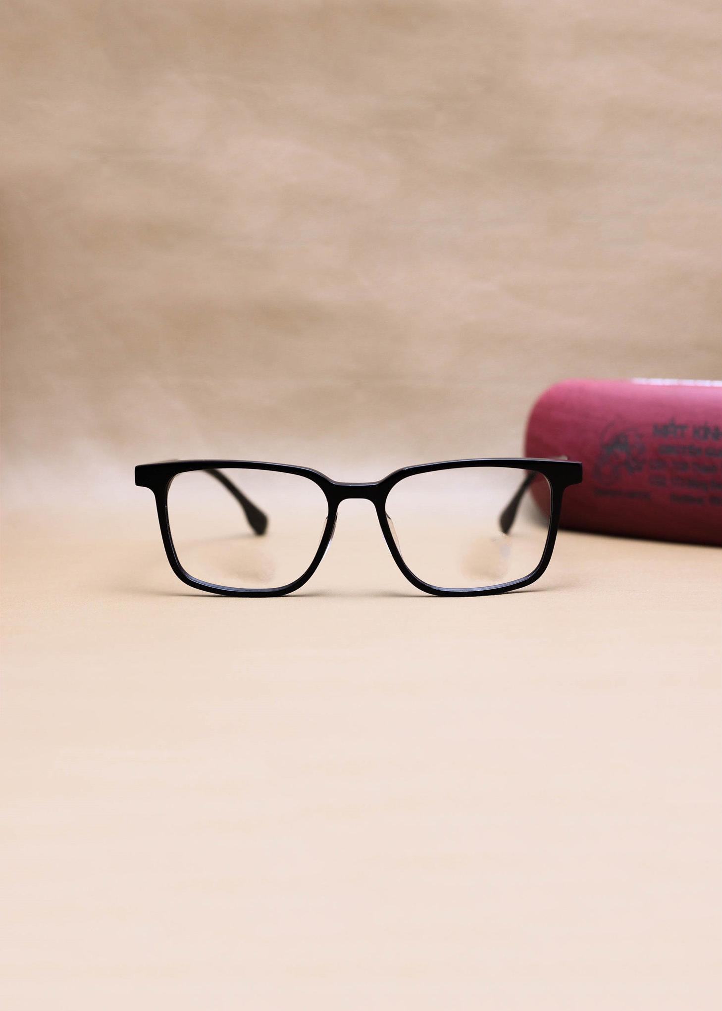 Gọng Kính Cận Dáng Vuông Bầu Thời Trang Nam, Chất Nhựa Acetate Nguyên Khối - G1765