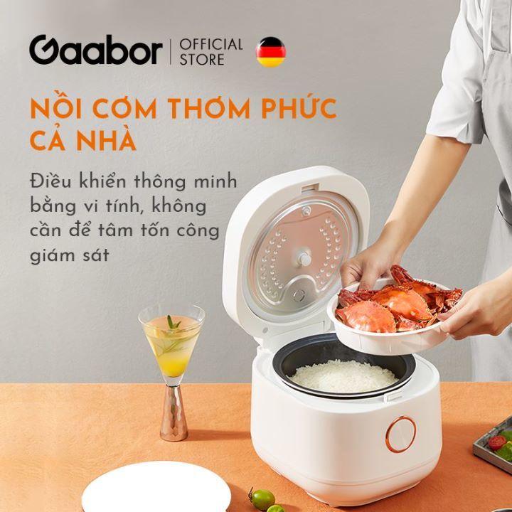 Nồi cơm điện thông minh GAABOR GR-S30B dung tích lớn 3L (lòng nồi 1.2L) - 500W - Hàng chính hãng