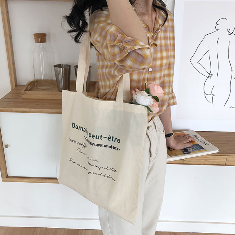 Túi Tote Vải Canvas Hoạ Tiết In Chữ, Túi Vải Canvas Độc Đáo - OTV017 - Ope Store