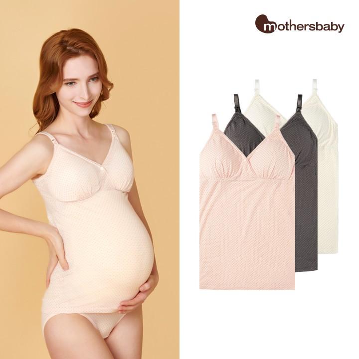 Áo Ngủ Bầu Sau Sinh,Thiết Kế Khuy Mở Cho Bé Tuti Chất Liệu Tencel Thương Hiệu Mothersbaby Hàn Quốc