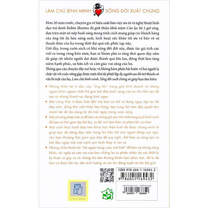 LÀM CHỦ BÌNH MINH SỐNG ĐỜI XUẤT CHÚNG - Robin Sharma - Võ Công Hùng dịch -