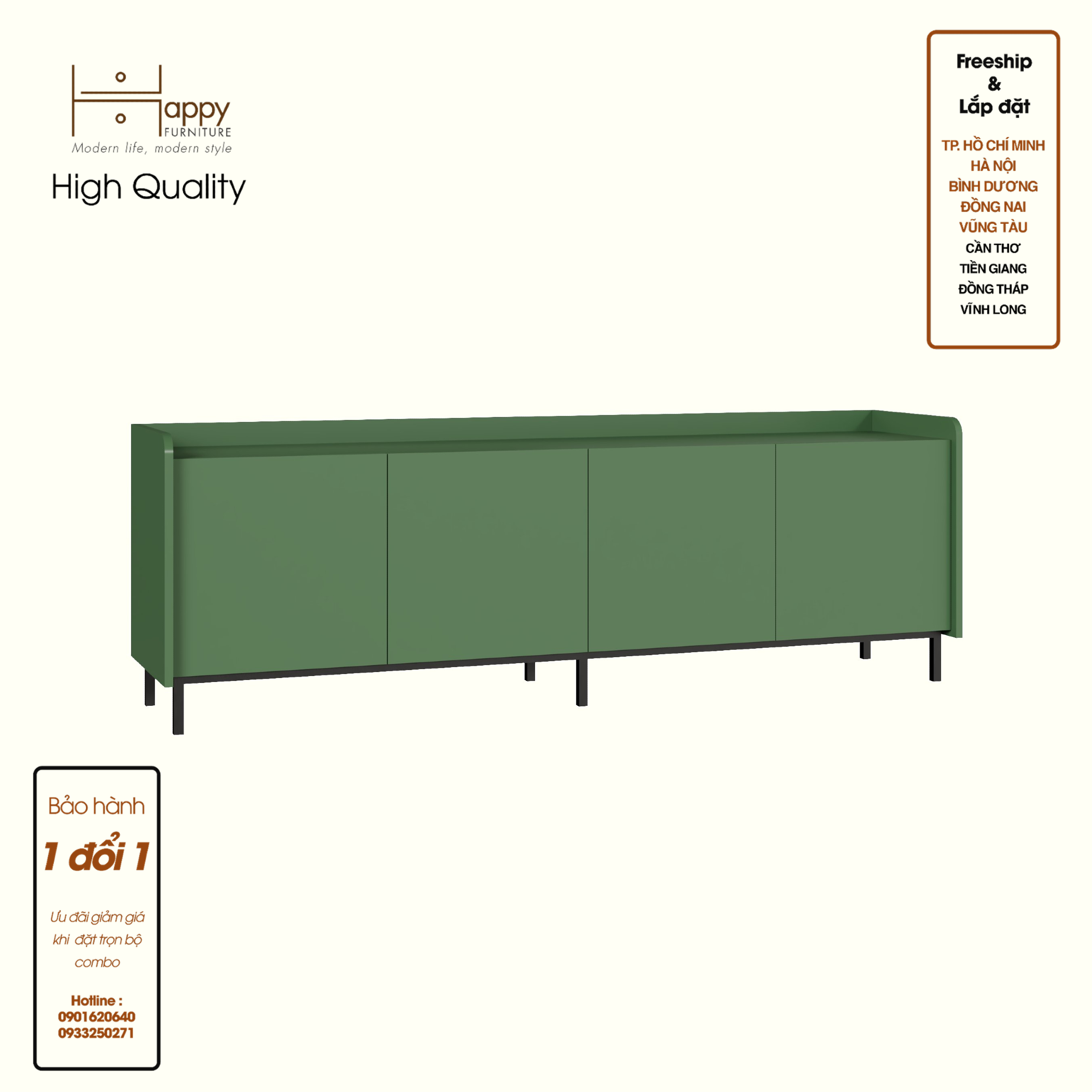 [Happy Home Furniture] LAVIA, Kệ TV 4 cửa mở, 180cm x 40cm x 60cm ( DxRxC), KTV_046