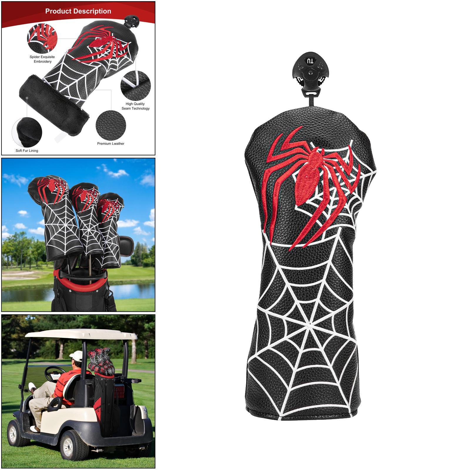 4-5pack Leather Golf Head Cover Hybrid Headcover Guard Sleeve Guard