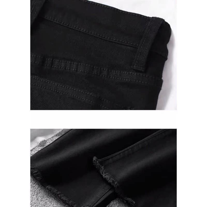 Quần Jeans Nữ Ống Loe Cạp Cao Cài Cúc Loại 1