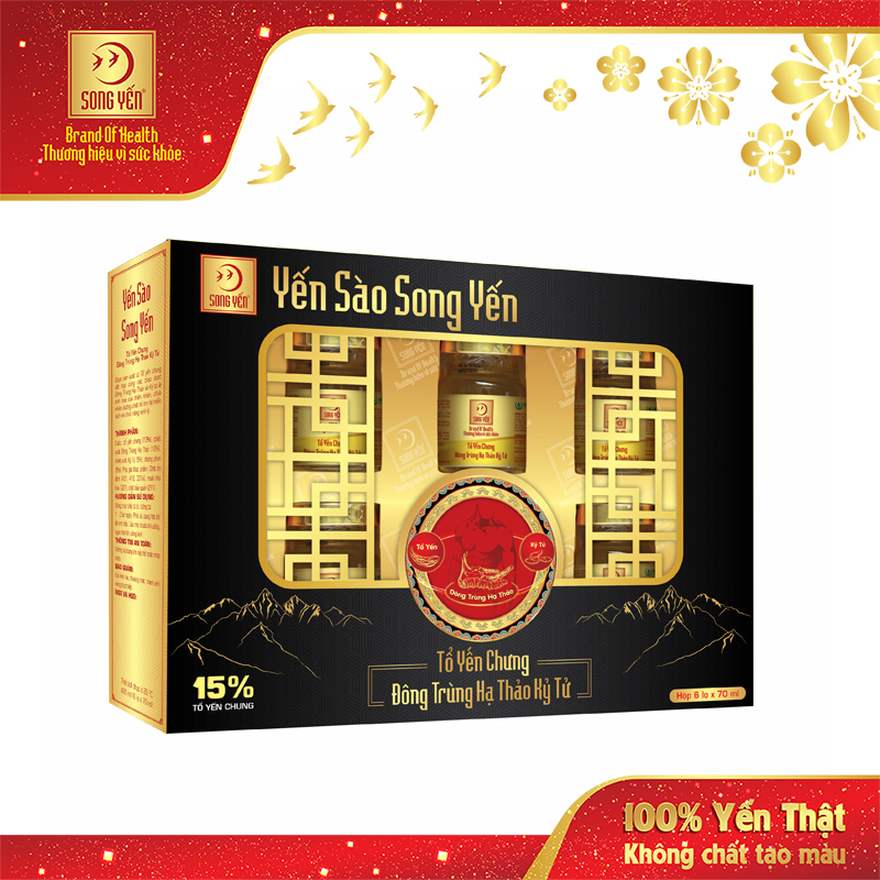 Tổ Yến Chưng Đông Trùng Hạ Thảo Kỷ Tử Song Yến