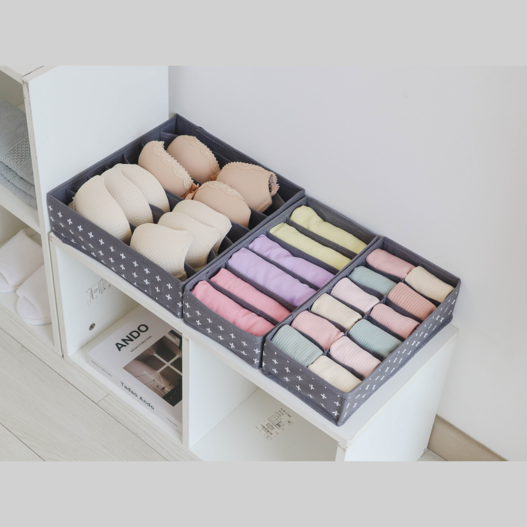 COMBO HỘP ĐỰNG ĐỒ LÓT 6 NGĂN + 12 NGĂN
