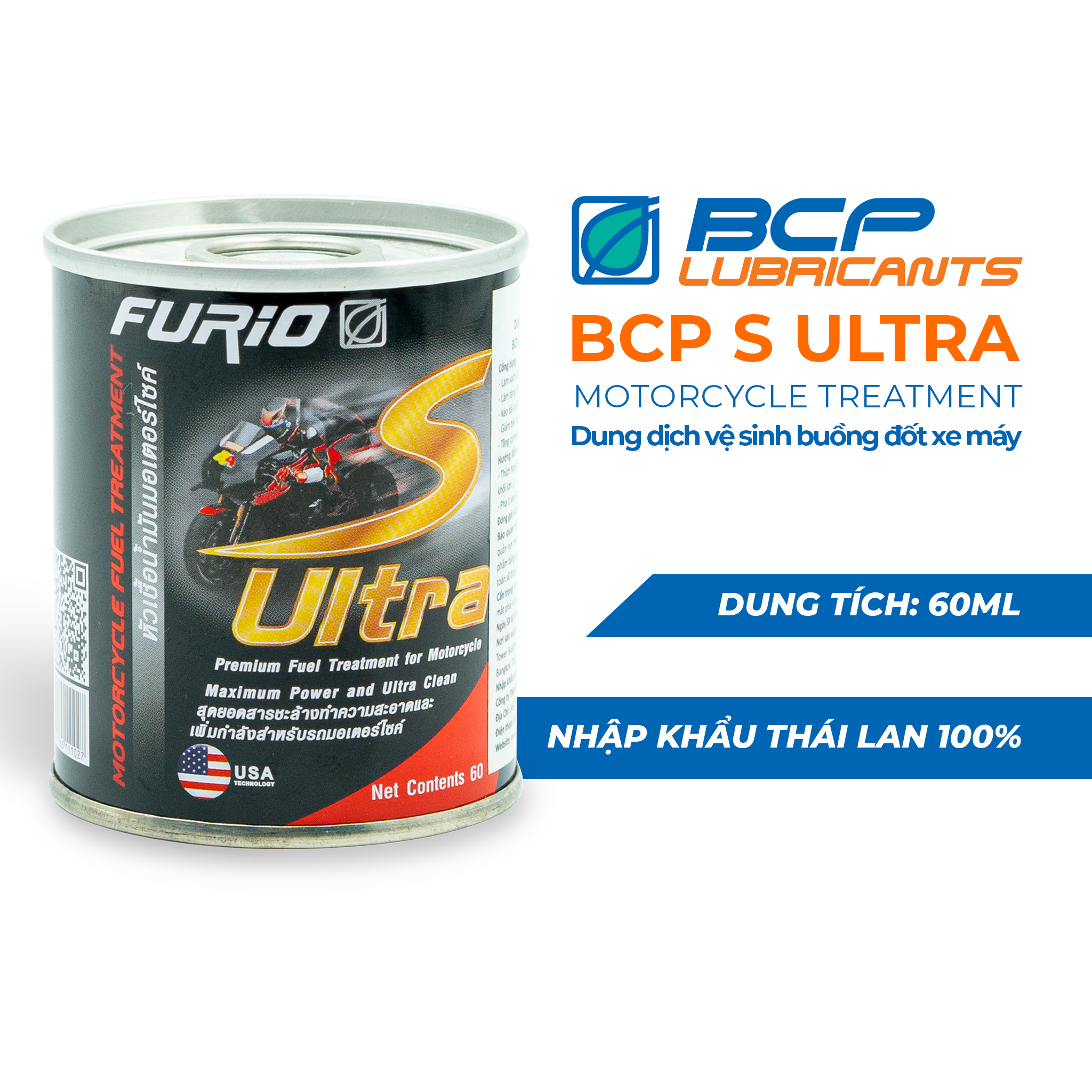 Combo 3 Chai Phụ Gia Làm Sạch Buồng Đốt BCP S-Ultra 60ML