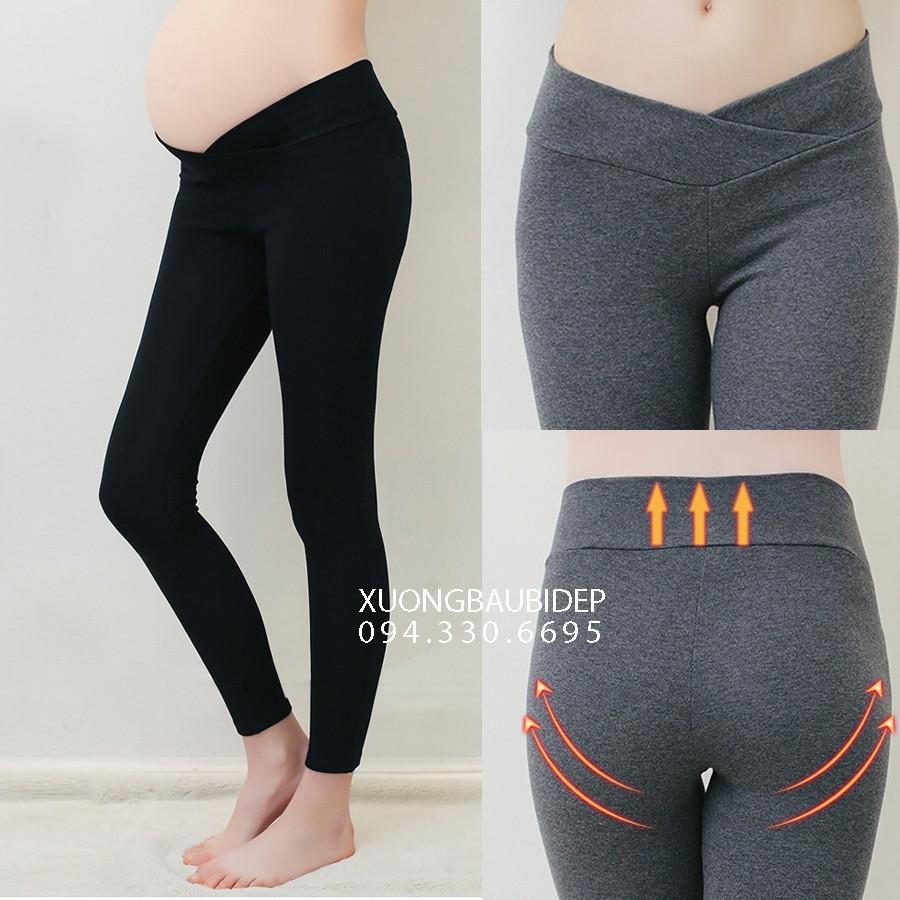 Quần legging thun cạp chéo công sở cho bà bầu(thun mềm và đẹp) - Tổng kho đồ bầu