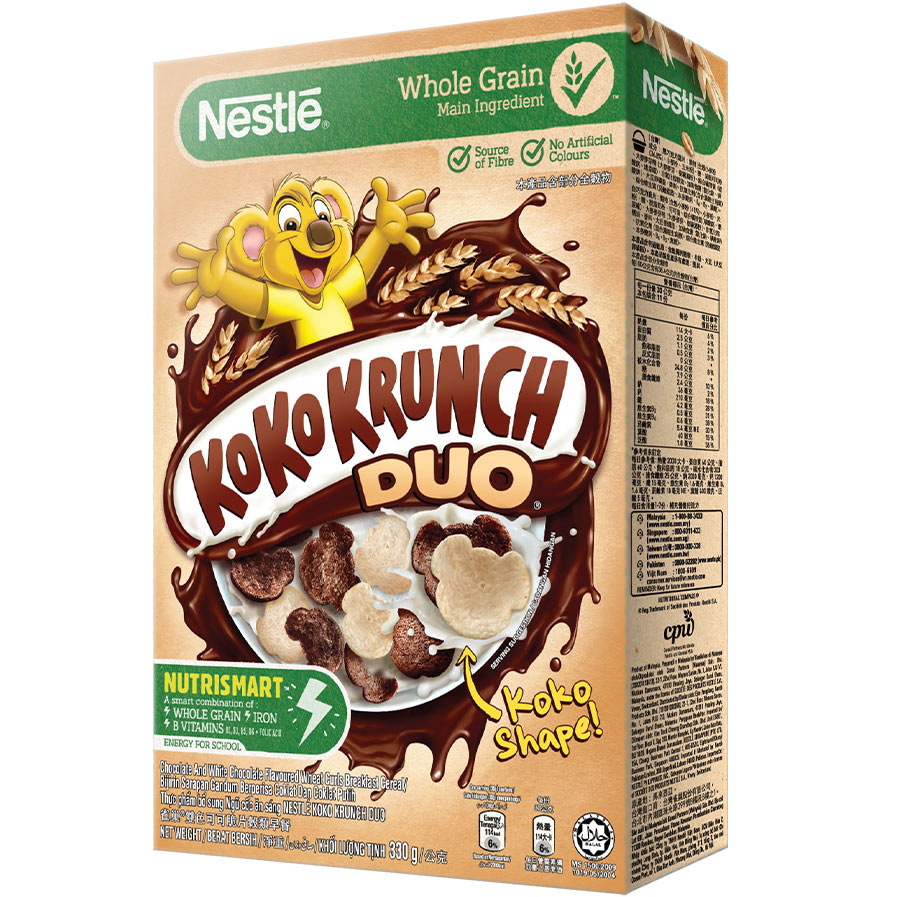 Combo 2 ngũ cốc ăn sáng Koko Krunch Duo (Hộp 330g) [Tặng hộp đựng đa năng]