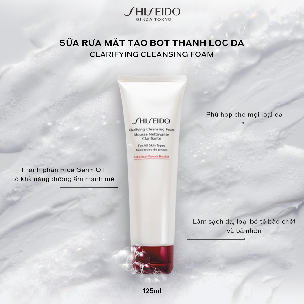 Sữa Rửa Mặt Tạo Bọt Thanh Lọc Da Shiseido Clarifying Cleansing Foam - 14529