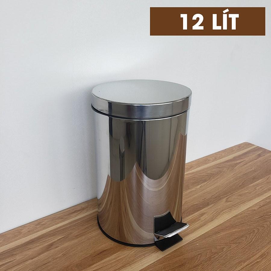 Thùng rác INOX  8L, 12L, 20L- thùng rác đủ các loại dung tích - Thùng rác INOX đạp chân- thùng rác có lõi