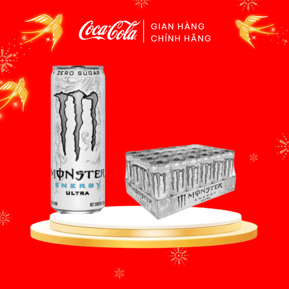 Thùng 24 lon Nước Tăng Lực Monster Energy Ultra 355ml/lon
