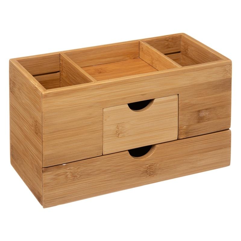 Hộp đựng đồ dùng để bàn bằng gỗ TACHI.DEOR-001 | D24 x R12 x x C15cm | Hộp gỗ đựng văn phòng phẩm | Hộp đựng mỹ phẩm