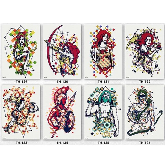 HÌNH XĂM DÁN KÍN LƯNG - SET HÌNH XĂM GIẢ TATOO