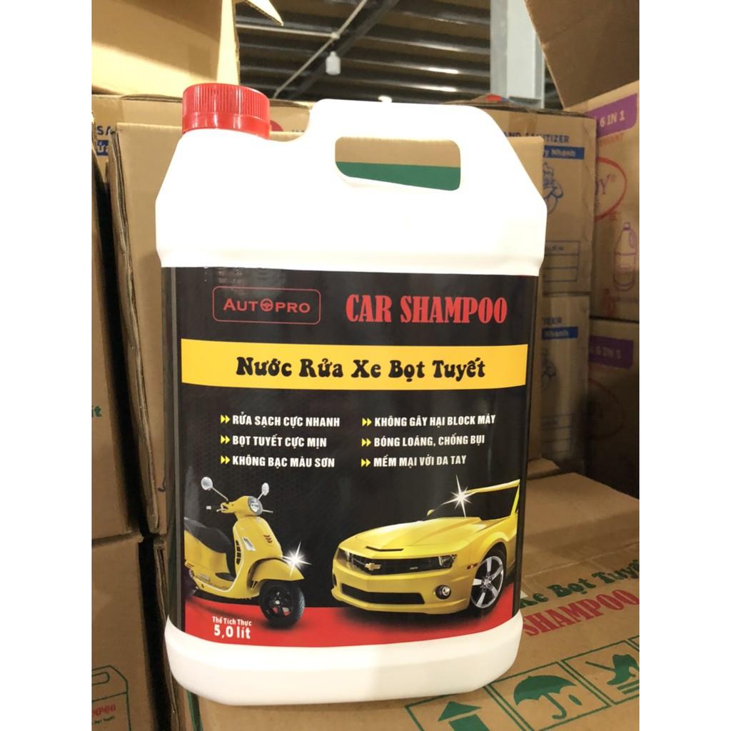 [SIÊU SẠCH] Nước rửa xe bọt tuyết chuyên dụng Car Shampoo 5L cho ô tô xe máy