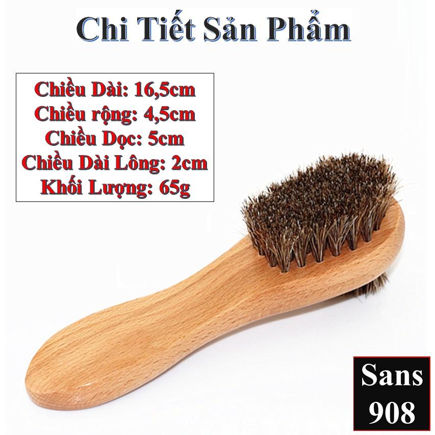 Bàn Chải Đánh Giày Đồ Da 2 Mặt Lông Ngựa Sans908 Sans Shop