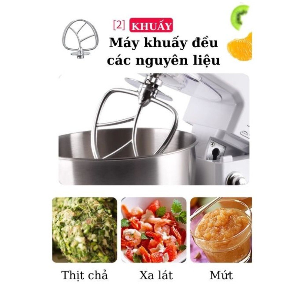 Máy đánh trứng trộn bột để bàn SOKANY SC-209, công suất lớn 800W,  cối INOX 4L trộn bột, nhào bột tự động - HÀNG CHÍNH HÃNG - DELIYA