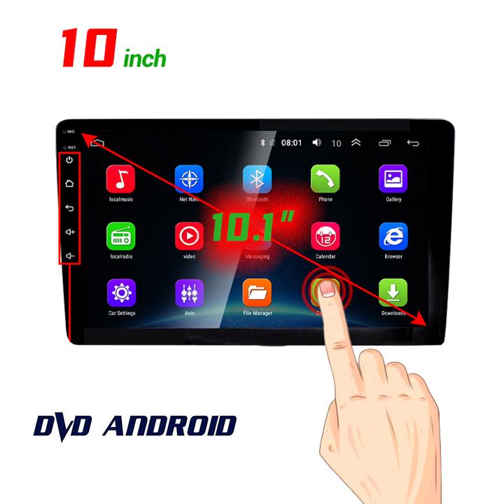 Màn hình DVD Android ô tô, xe hơi độ phân giải 1280*720 kết nối Wifi, 4G - viền cong 2,5D hiện đại