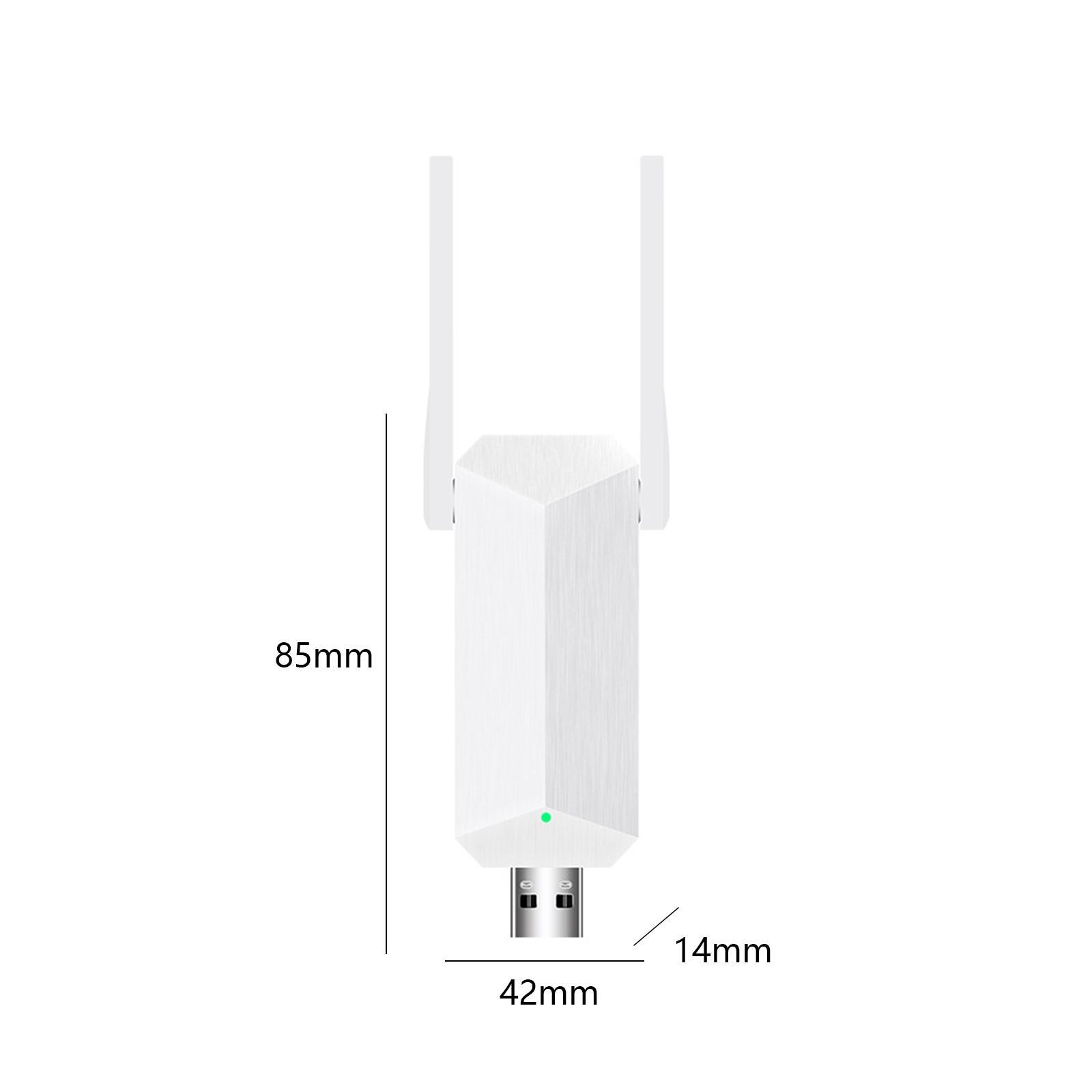 Wireless Network Adapter High Speed Mini WiFi for Desktop White