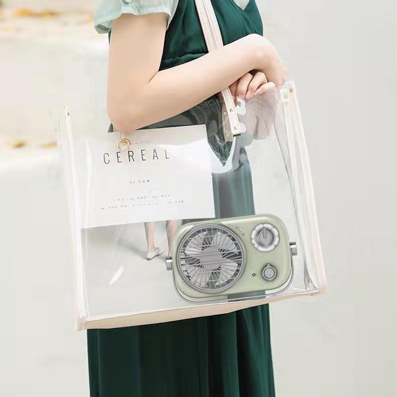 JIASHI Quạt Điện Mini Cầm Tay Kiểu retro Không Ồn Để Bàn Hàng nhập khẩu