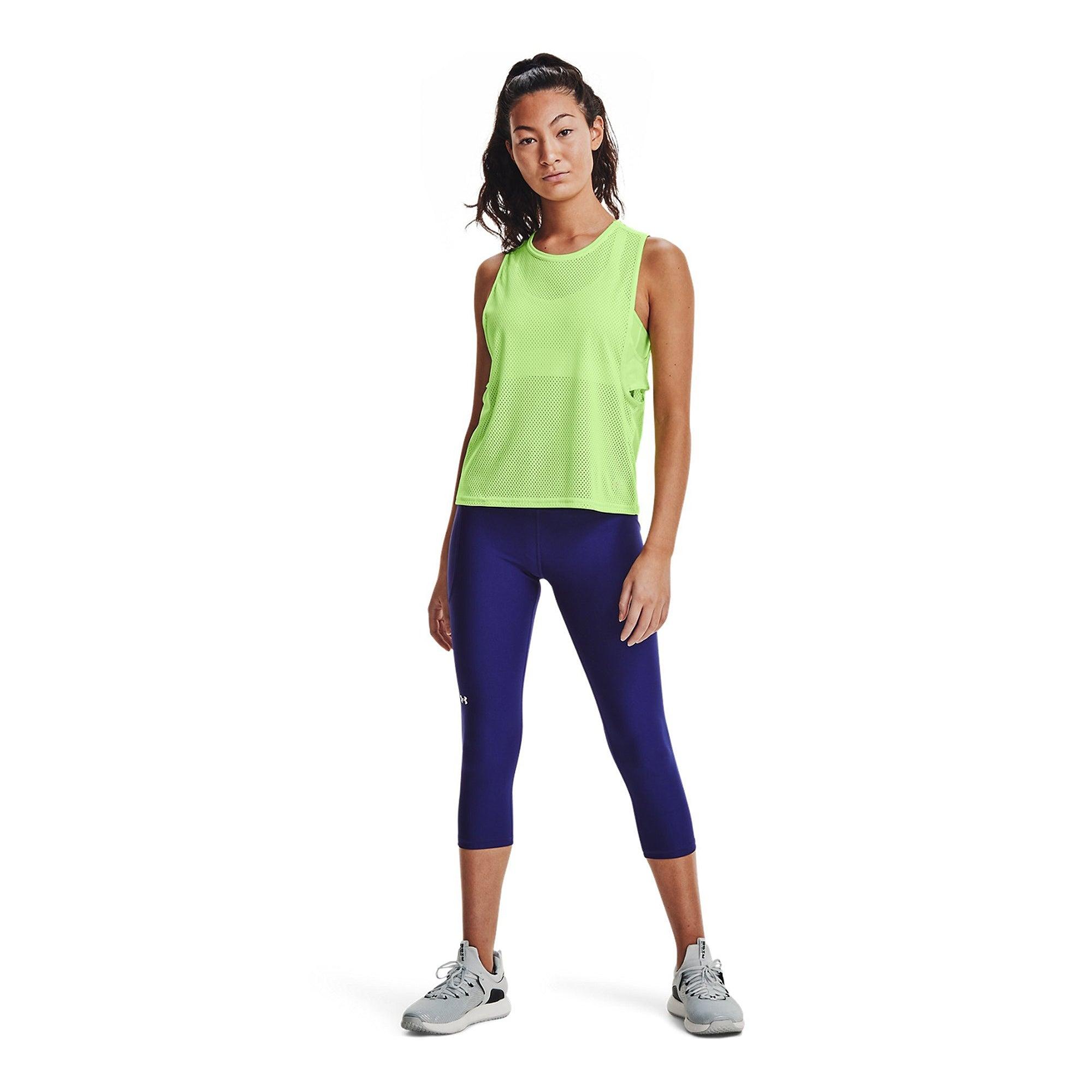 Quần legging thể thao nữ Under Armour HeatGear Armour No-Slip Waistband Capris - 1365334-415