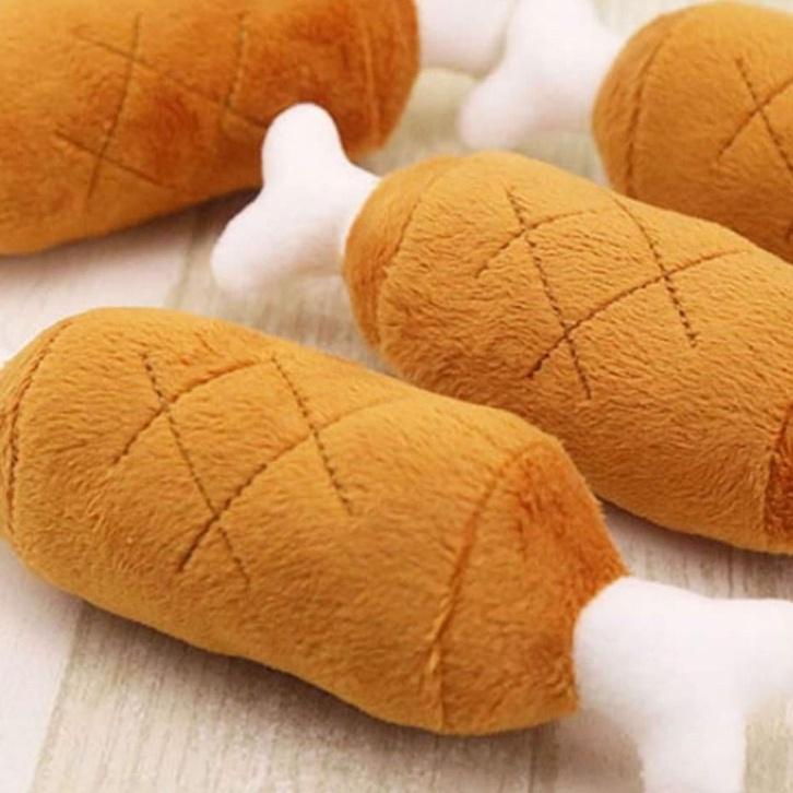 Đồ Chơi Nhồi Bông Hình Đùi Gà cho chó mèo