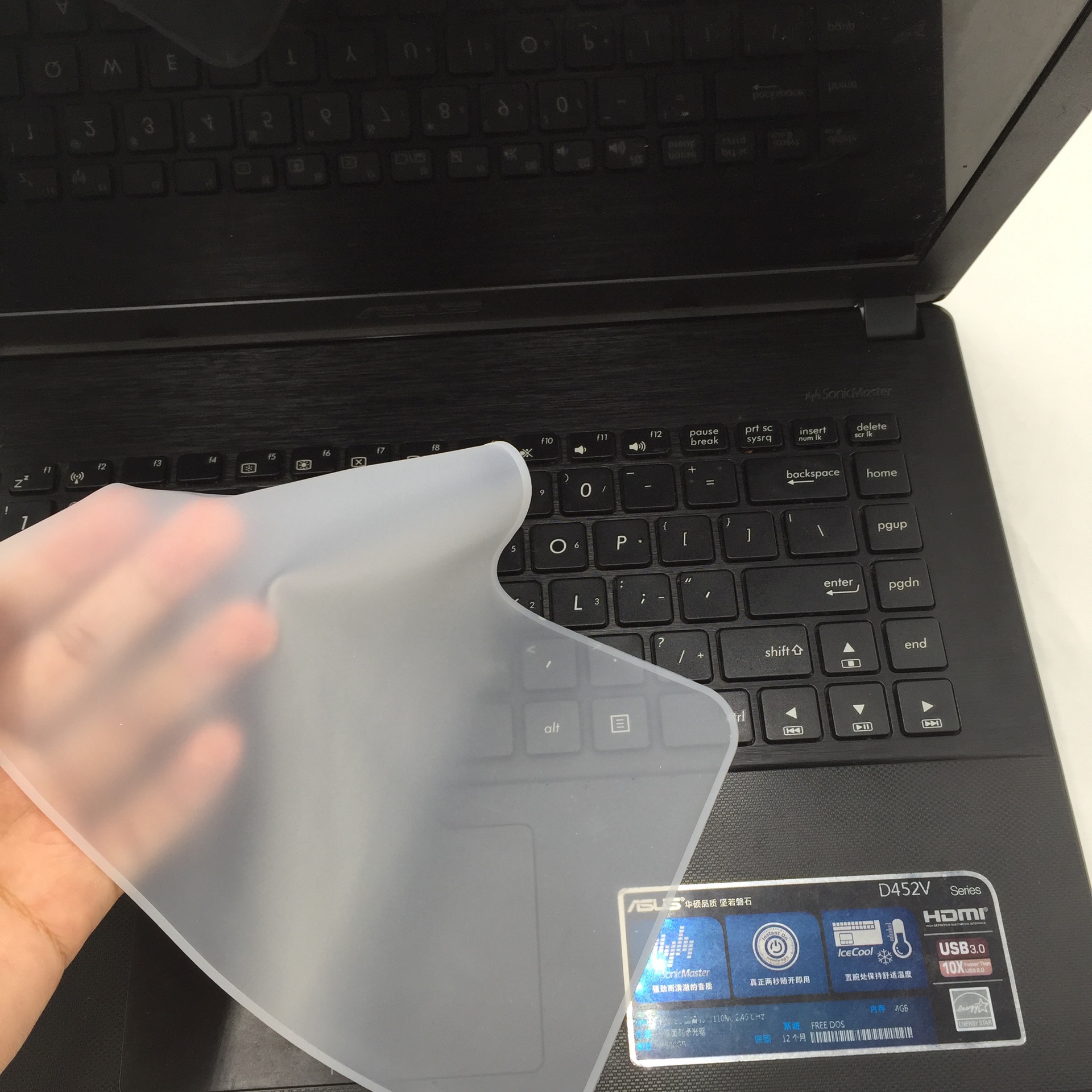 Miếng Phủ Bàn Phím Laptop 15 - 17 inch Silicon Chống Nước, Chống Bụi Bẩn