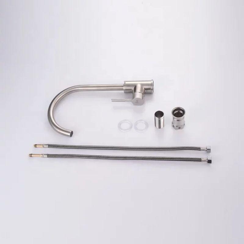 VÒI RỬA CHÉN NÓNG LẠNH KIỂU TRÒN ỐNG PHI 24 INOX SUS 304 VRC01